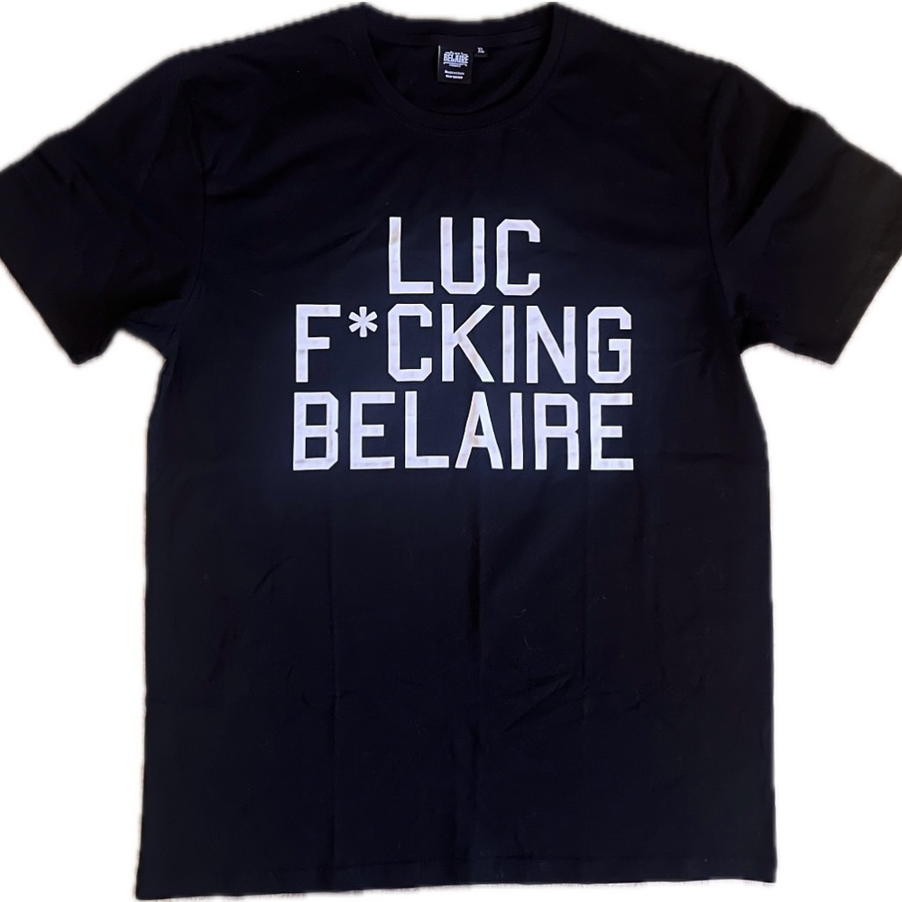 Luc Belaire T-Shirt Adult Size XL- For Staff Only Rare France Black White Wine
